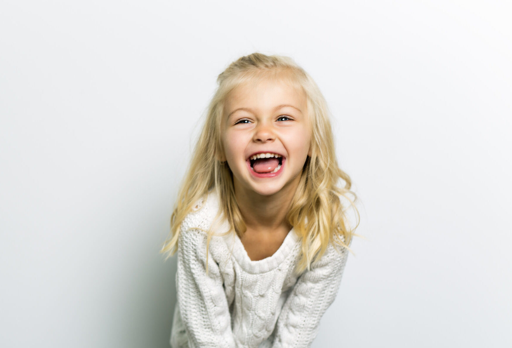 Young girl laughing